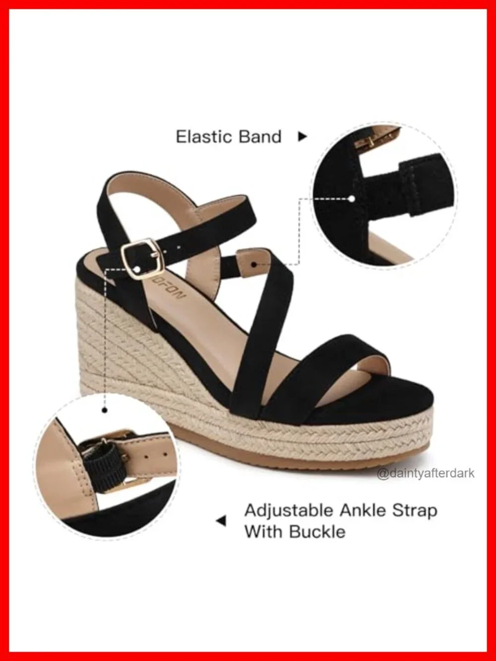 Women's Wedge Sandals Platform Espadrille Ankle Strap